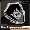 Transformers Car Sticker Pure Metal 3D Three-dimensional Shield Autobots Deceptive Autobots Personalized Modification