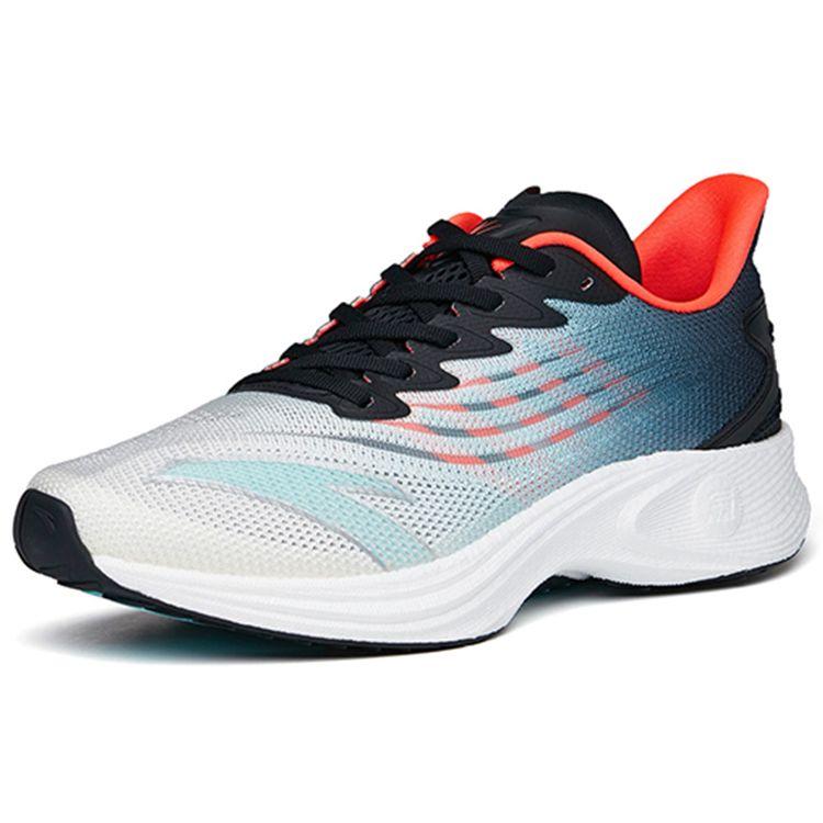 Anta Mach 2.0 Comfortable Fabric Shock Absorption Non-Slip Wear-Resistant Breathable Low-Top Running Shoes Men sneaker White Black Red 112355583-6