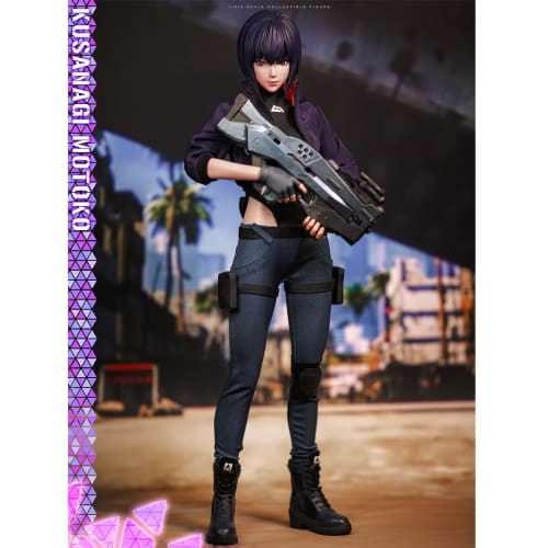 HiPlay DAMTOYS 1/6 Scale Ghost in the Shell: Kusanagi Motoko Casual Ver. DMS042 Movable Eyes Articulated Figure, Painted and Completed
