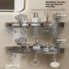 Acrylic Punch-free Bathroom Storage Rack Suction Self Draining Hanging Rack Wall Mounted Toiletries Organizer