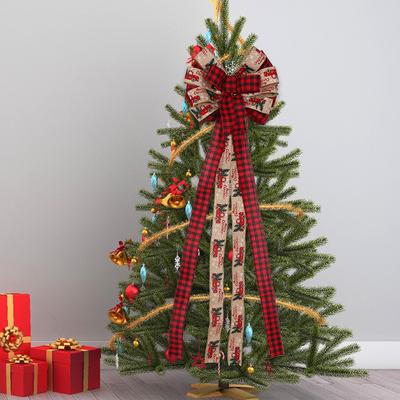Large Christmas Bow Hanging Decoration Christmas Tree Decoration Christmas Bow Door Decoration Party Supplies