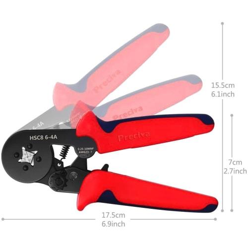 Preciva Crimping Pliers Tool Set, Ferrule Crimping Tool, 0.25-10mm? Adjustable, 1200 Pieces Ferrules