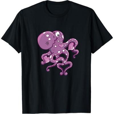 Oktopus mit Herz I Oktopus Liebe I Unterwasserwelt Fan T-Shirt