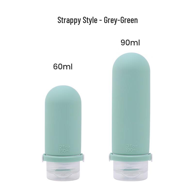 

OIMG Силиконовая дорожная бутылка с ремешком, герметичная