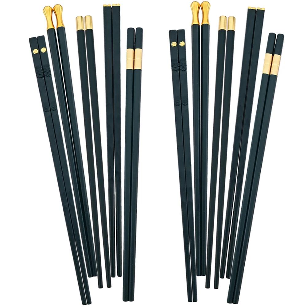 

Набор из 10 пар зеленых палочек для еды, палочки для суши в корейском стиле, палочки для еды с нескользящей поверхностью, сервировочные палочки для отеля, ресторана