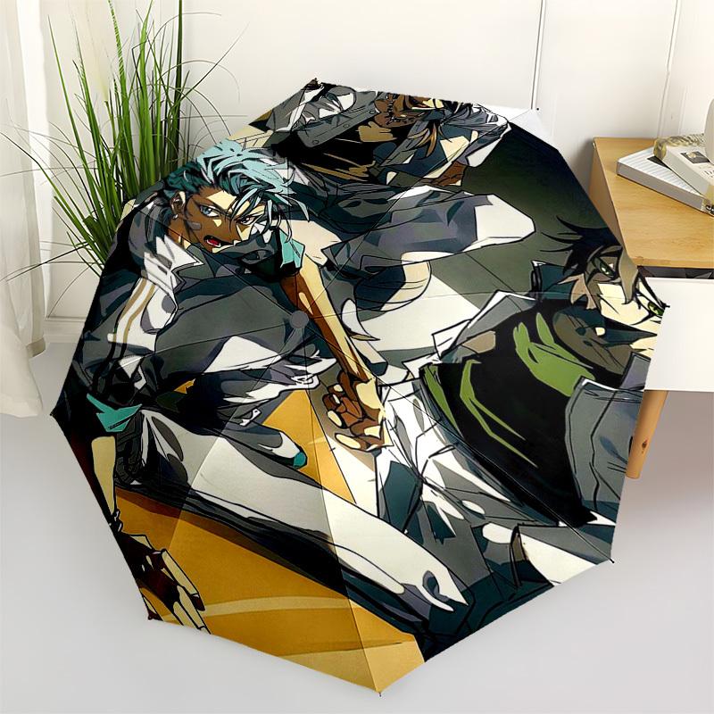 

1pc Outdoor Umbrella with Anime Characters - Automatic Opening/Closing, Portable 3-Fold Design, 8-Rib Iron Frame - Perfect Gift for Fans, Travelers, D