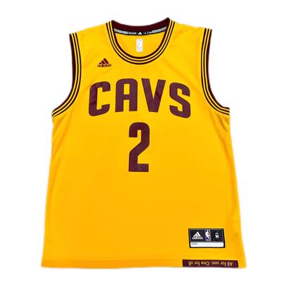 Maglia da Basket Unisex Senza Maniche Girocollo Comoda Stampa Kyrie Irving #2 Cavaliers Collaborazione NBA Giallo 7818A-3CC-AEB1515