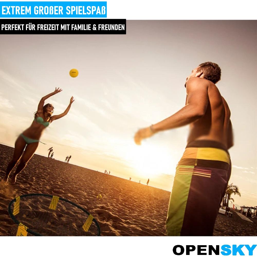OPENSKY Roundnet Outdoor Ballspiel Spielset Park Garten Strand 3 Bälle & Pumpe