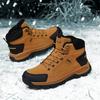 TUINANLE Winter Men Boots Fur Warm Snow Boots Men Hiking Shoes Work Ankle Booties Outdoor Men's Sneakers Footwear