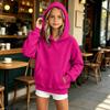 Sweat à capuche ample de couleur pour enfants, à enfiler, pour un usage quotidien