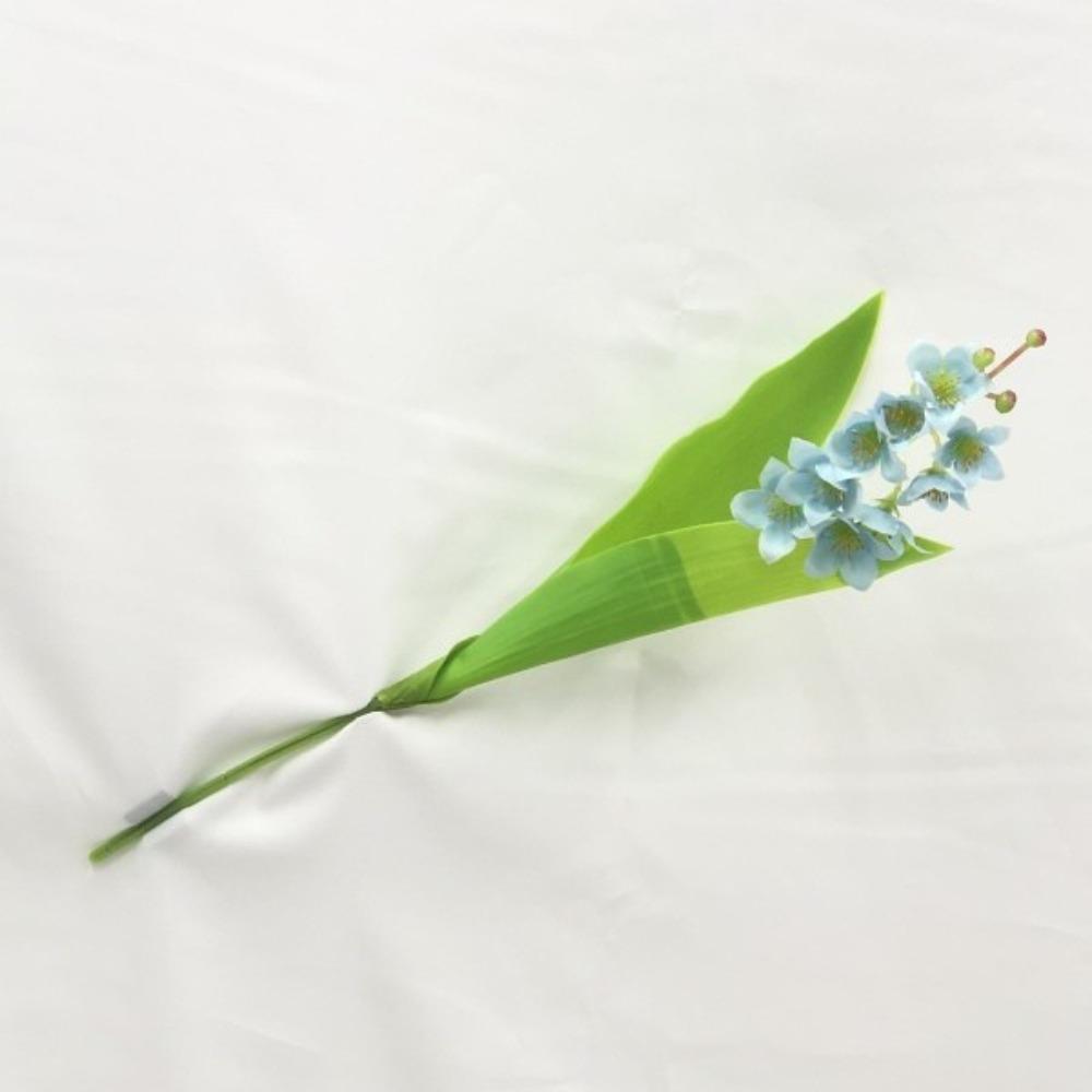 Ландыш Искусственный Цветок Ветка 40см Высота Искусственный Цветок Домашний Декор синий