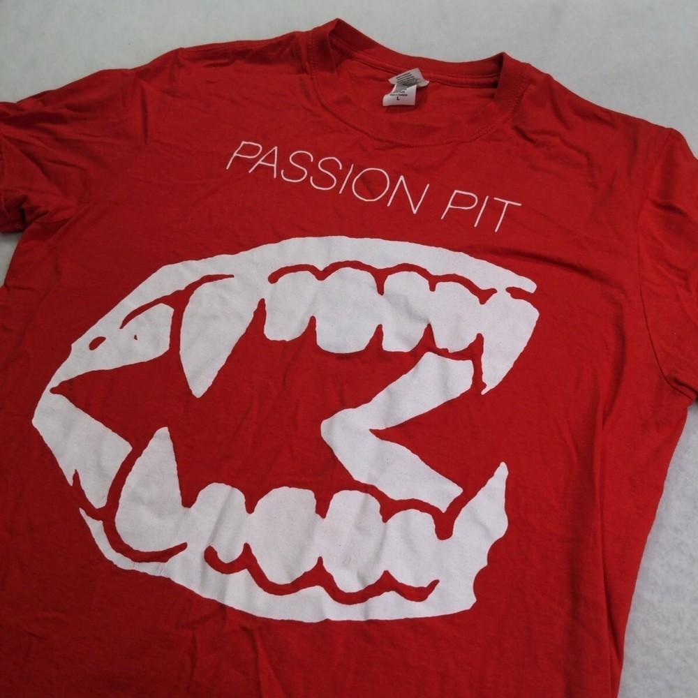 Vintage Passion Pit Band Cotton Red Shirt Unisex Concert S to 5XL LO177 Unisex T-Shirt M
