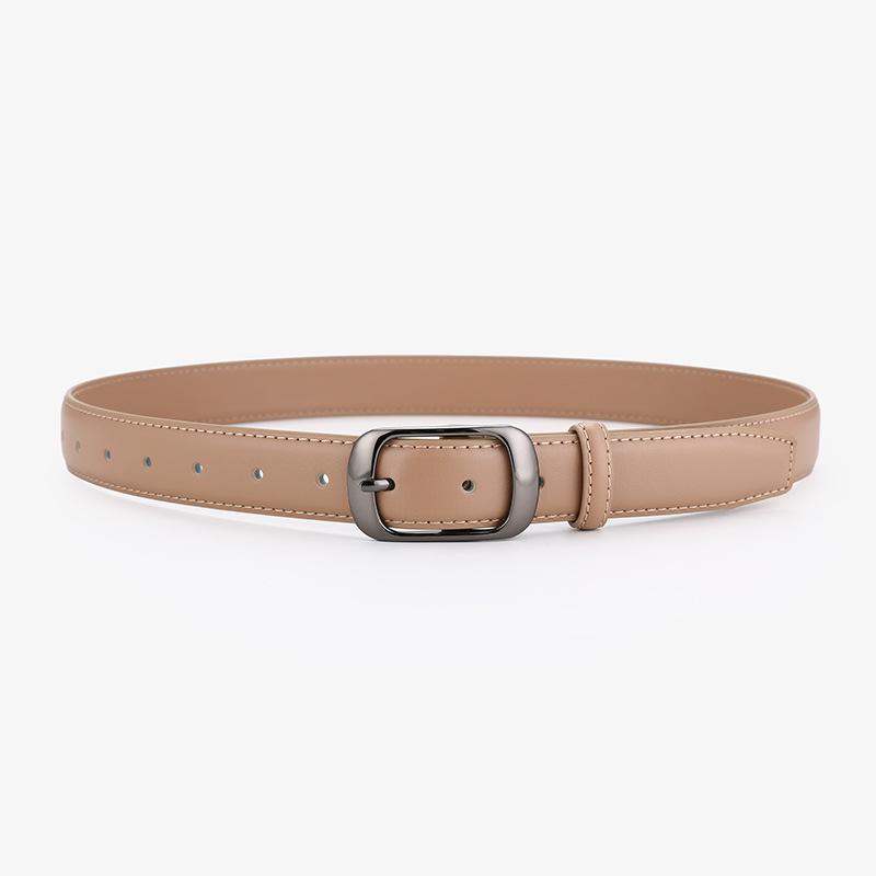 Pin Buckle Leather Belt: Unisex Hong Kong Style Trendy Belt for Jeans