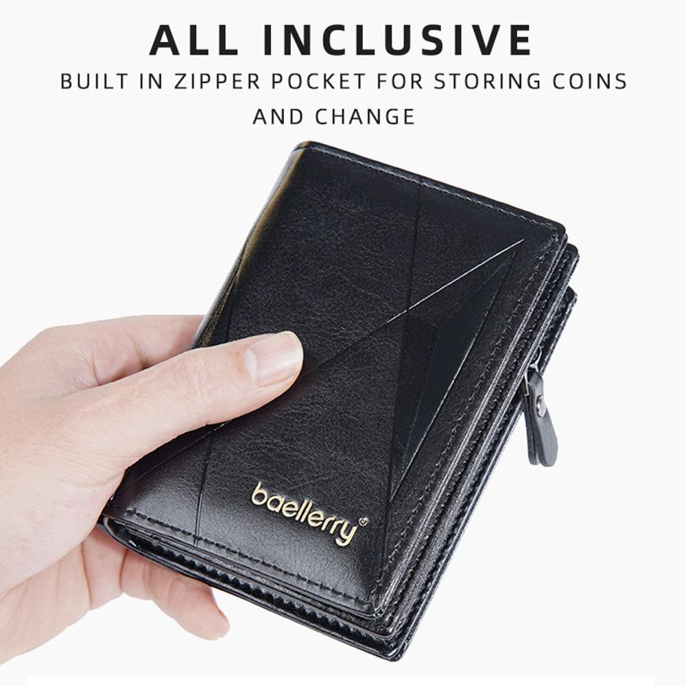 Soft Male Leather Purse PU Leather Men Card Holder Contracted Men's Short Wallet Men