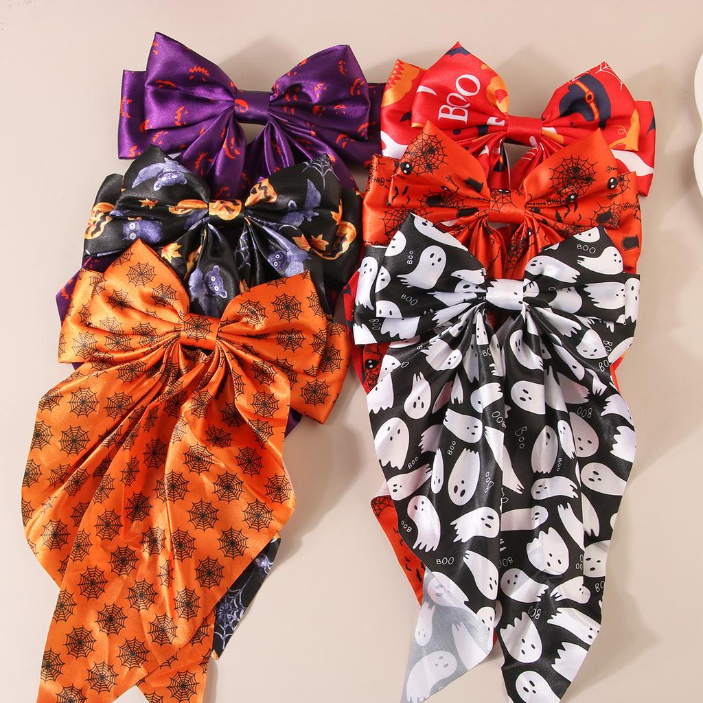 Frau Neu Halloween Schleife Streamer Haarnadel Chiffonband Haarspange Schleife Hinterkopf Federklemme Kopfschmuck Mode Haaraccessoires