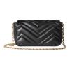 Gucci GG Marmont Black Leather Chevron Quilted Mini Chain Crossbody Bag For Women Daily Use