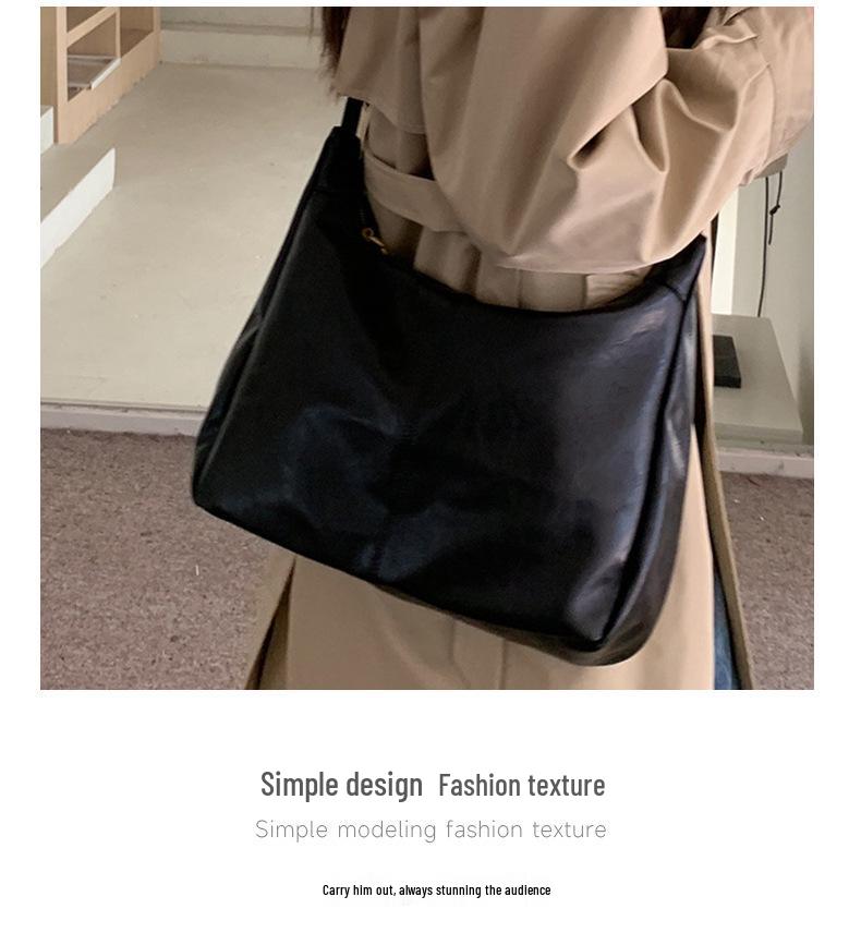 Meilade 2025 Autumn/Winter Retro Korean Tote Bag - Large Capacity, Versatile Crossbody Women's Handbag
