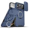 Luxury Heavy-Duty Rugged Armor Magnetic Bracket Case For iPhone 16 15 14 13 12 11 Pro Max Plus Slide Camera Protection PC Cover