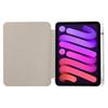 For iPad Mini (2024)/mini (2021) Case Carbon Fiber Texture Leather+Clear Acrylic+TPU Stand Tablet Cover