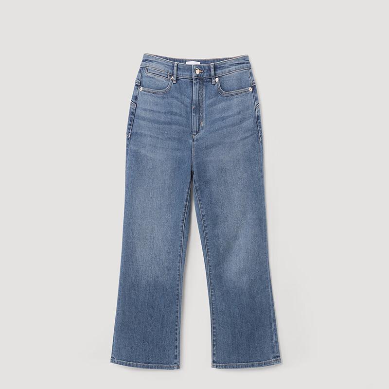 OVVOVV Women's Italian Fabric Flared Cropped Jeans