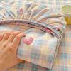 Double Layer Cotton Bed Sheet Full Wrap Mattress Protector Cover Soft Touch All Season Safe For Baby And Maternity