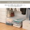 Iris Ohyama Carry-on Storage Stacker, AA-740S, 40cm W x 74cm D x 17cm H, Made in Japan, Clear/White