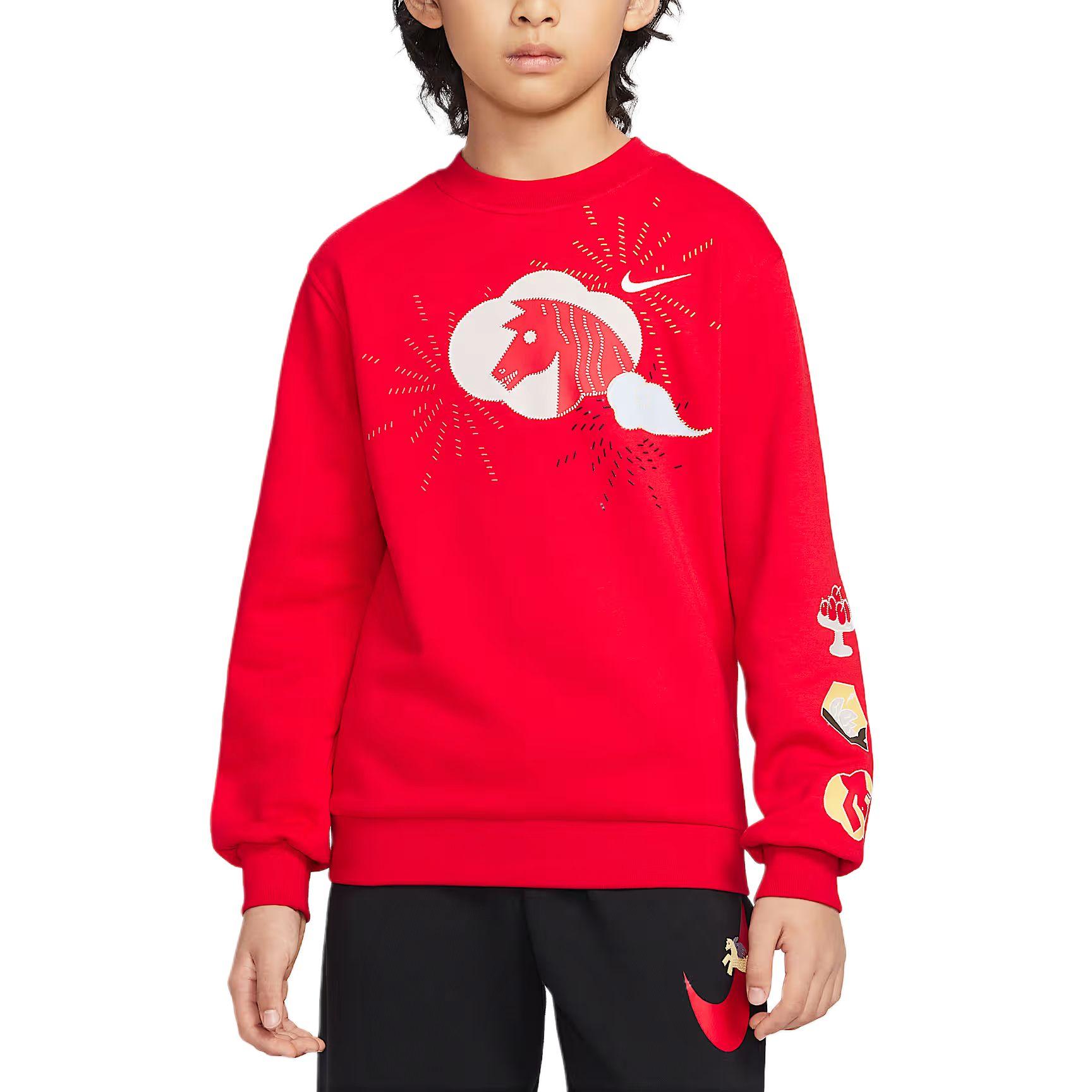 

Nike Sportswear Club Fleece Year Of The Horse Limited Edition Crewneck Sweatshirt Kids tops University-Red IQ3931657 XL