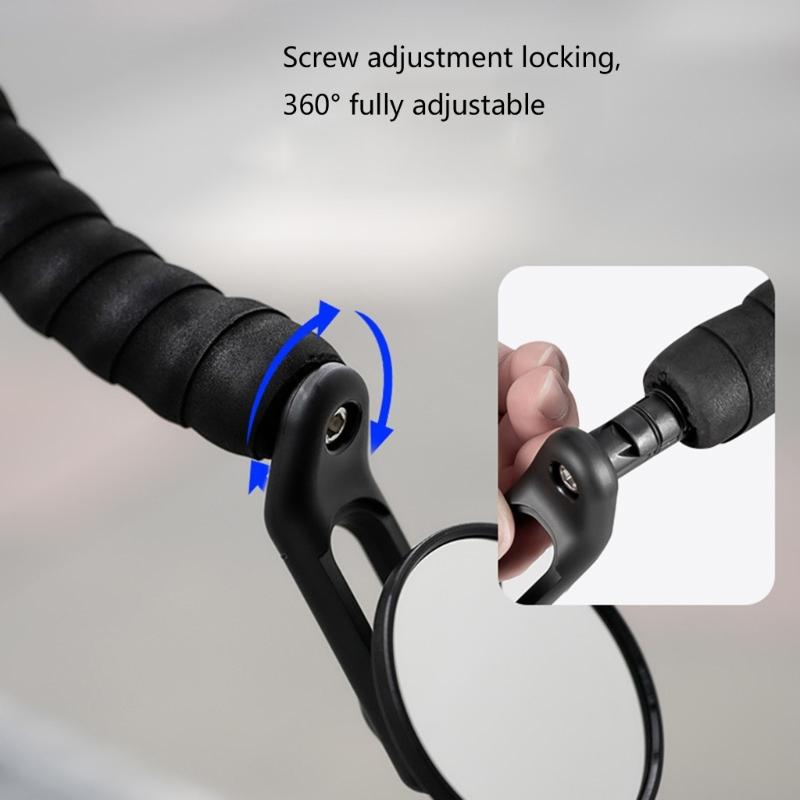 Bicycles Rearview Mirror Adjustable Bicycles Handlebars Mirror Bicycles Handlebars Plug Rearview Mirror Easy to Install
