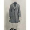 Women's Coats Solid Color Mid Length Jackets Straight Tube Single Breasted Suit Collar Outerwear Trendy Autumn Winter