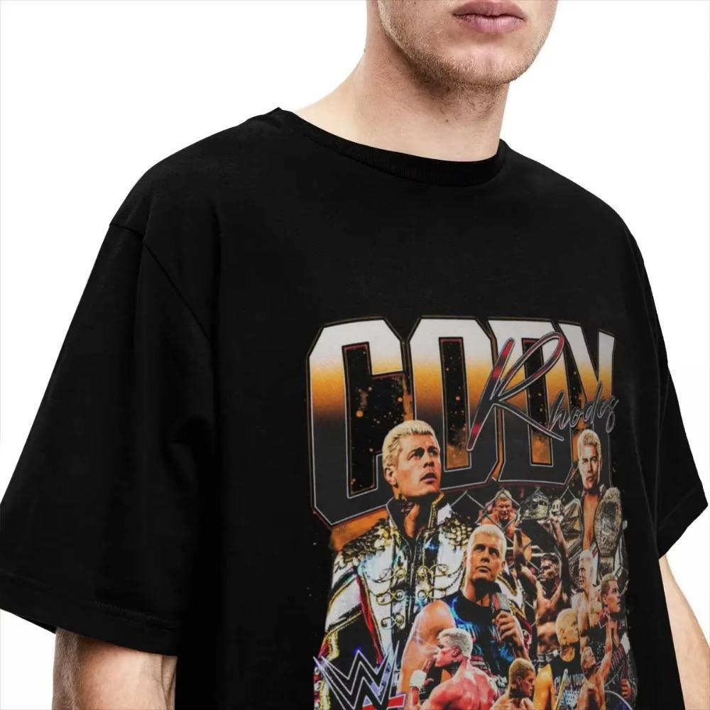 Nyári Bootleg Stílusú Cody Rhodes Birkózó Póló Férfiaknak Nőknek Pamut American Nightmare Finished Story Pólók