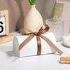20pcs Paper Gift Boxes with Ribbon Semi-circular Gift Boxes Gift Wrap Box Foldable Gift Box for Soap Handicrafts Ornament Gift Packaging Box