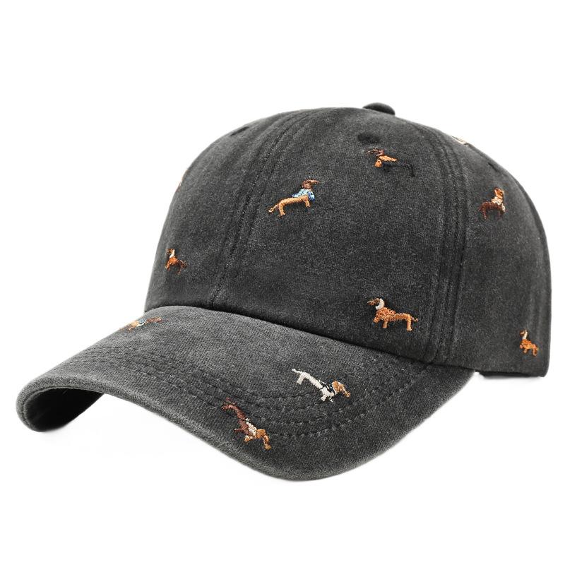 Vintage Spring and Autumn Fashion Washed Australian Wool Soft Top Baseball Cap, Street Style Distressed New Duckbill Cap with Embroidery
