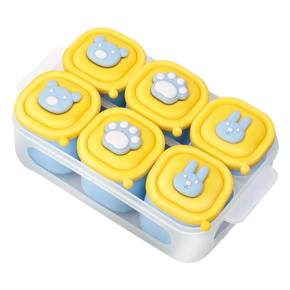 Baby Food Freezer Trays | Silicone Ice Cream Mold with 6 Cavities for Baby Puree Storage and Reusable Baby Food Containers