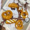 Bag Pendant 1:1 Realistic Simulated Bread Shape Resin Keychain with Rope Decor High Simulation Baguette Bagel Charm Key Holder