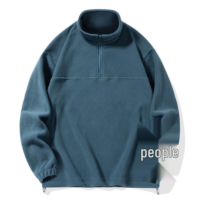 Bin Jie Men's Korean-Style Lambswool Fleece Jacket - Autumn/Winter Fashion