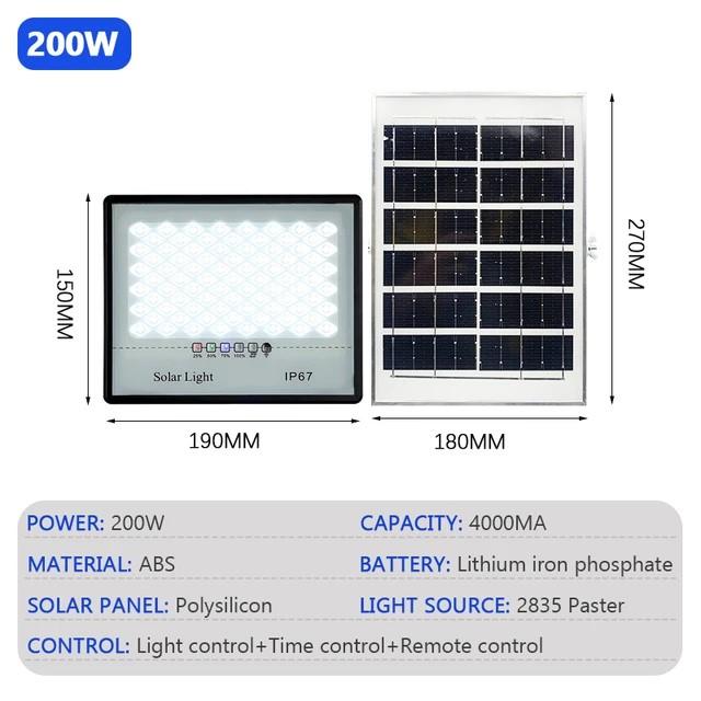 Outdoor Solar LED Floodlights Garden Porch IP67 Waterproof Solar Lights Spotlight Indoor Outdoor Emergency Lighting Wall Lights