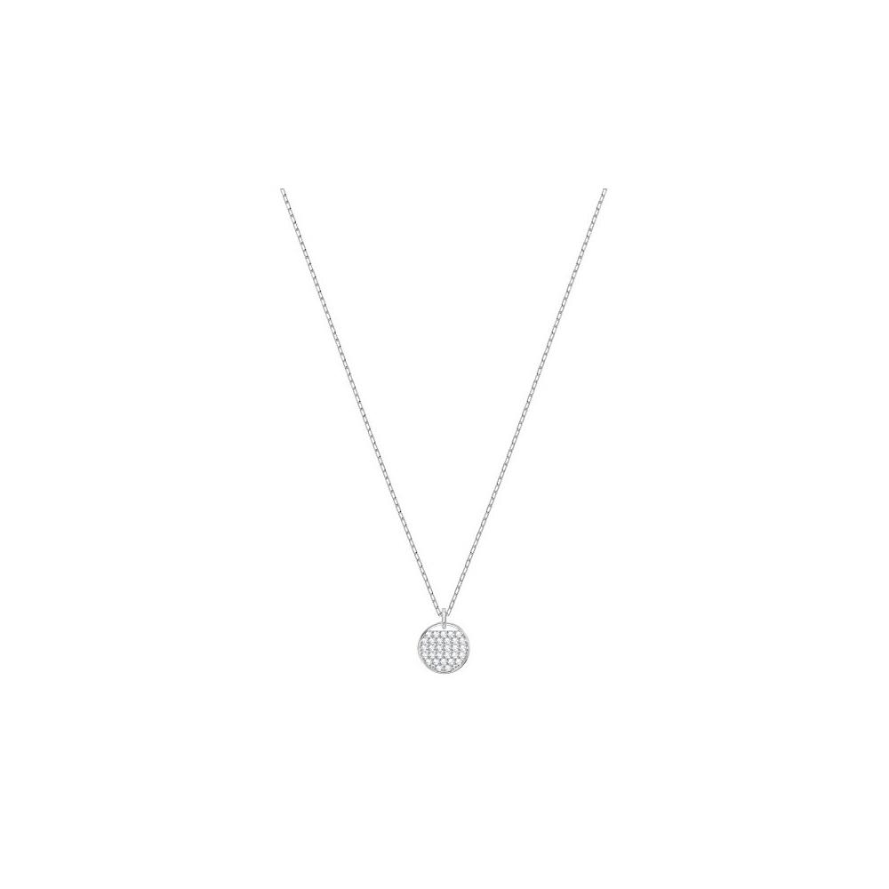 Swarovski choker necklace with semicircle pendant