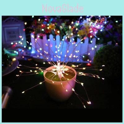 LED Feuerwerk Kupfer Lichterkette Feenlicht Fernbedienung Dekoration Weihnachten