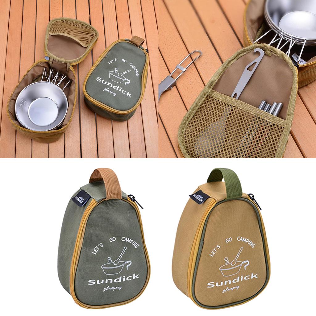 Tableware Storage Portable Cup Travel Cutlery Storage Bag Organizer Utensil Storage Bag Camping Bowl Bag Picnic Bowl Bag