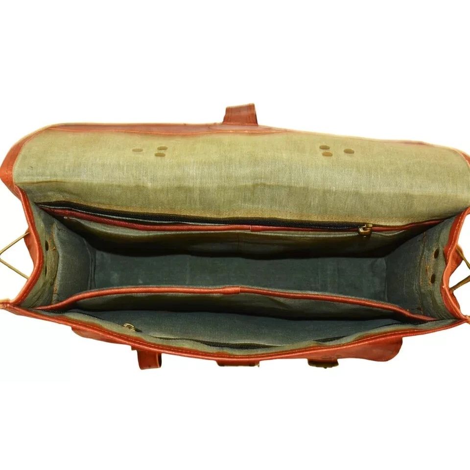 Handmade  Leather Laptop Messenger Bag for Men Satchel Office Bag Newd