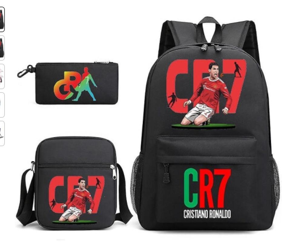 3-delige Schoolrugzakset voor Studenten Grote Capaciteit Oxford Stof Schooltas met Schouderband en Etui 3 piece set