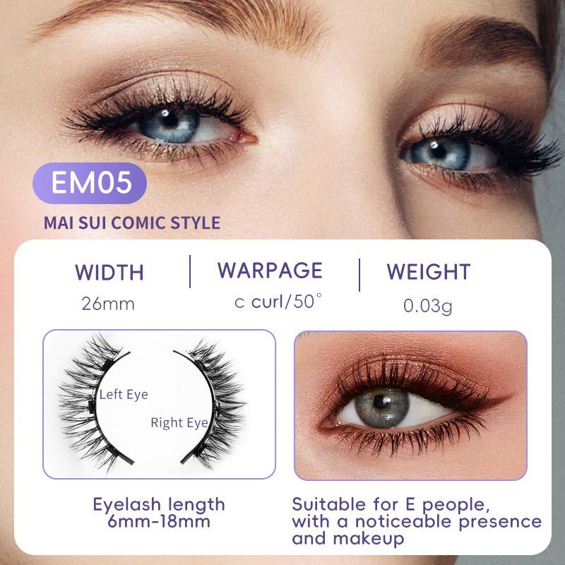 Magnetic False Eyelashes Natural Look With Clips Reusable Long-Lasting Makeup Enhancement Daily Wear