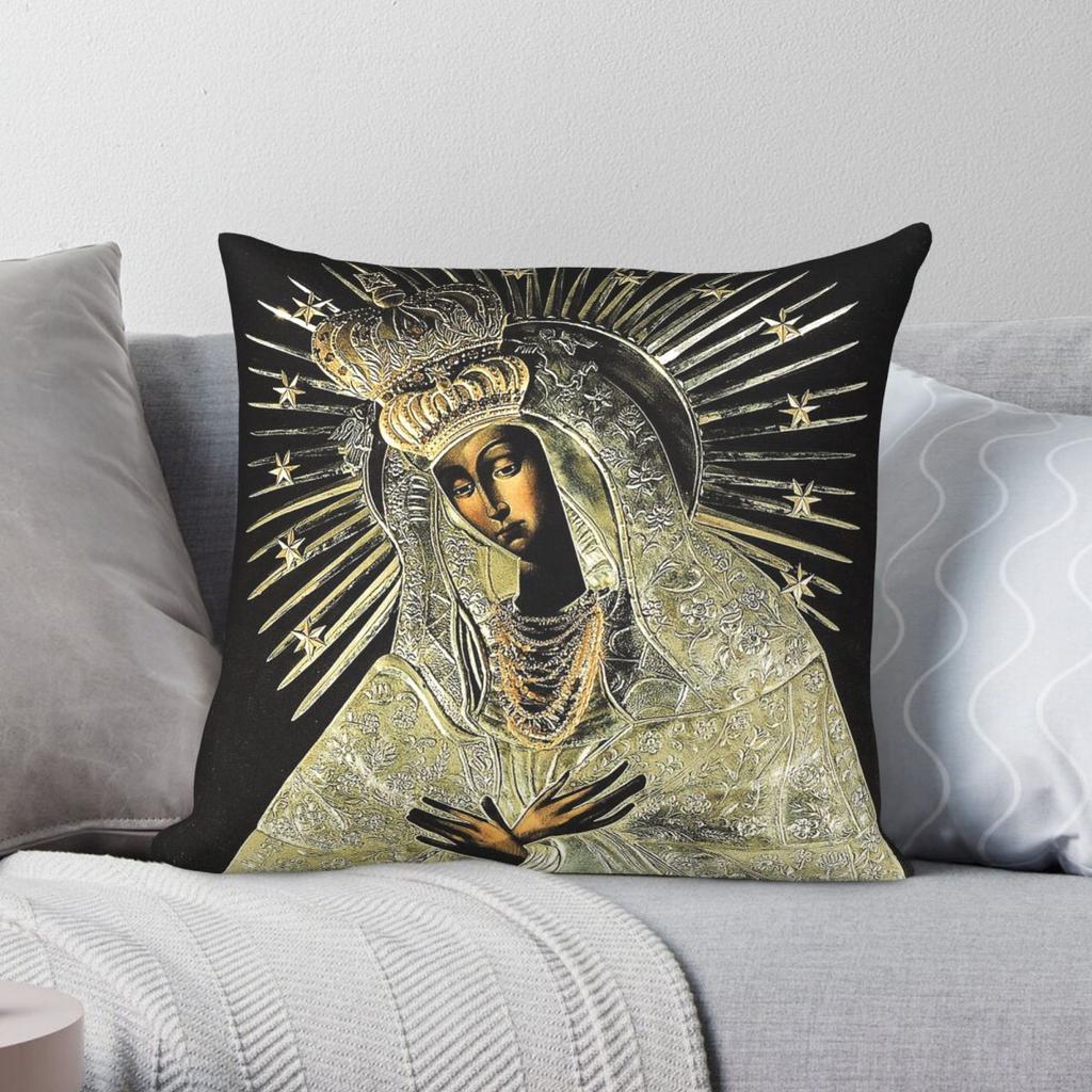 Black Madonna Our Lady Of Grace Square Pillowcase Polyester Linen Velvet Creative Zip Decor Pillow Case Car Cushion Cover