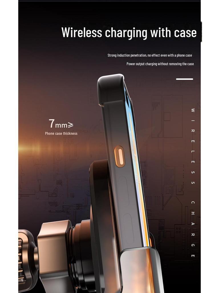 Magnetic Wireless Car Phone Holder with Infrared Induction, 66W/15W Fast Charging