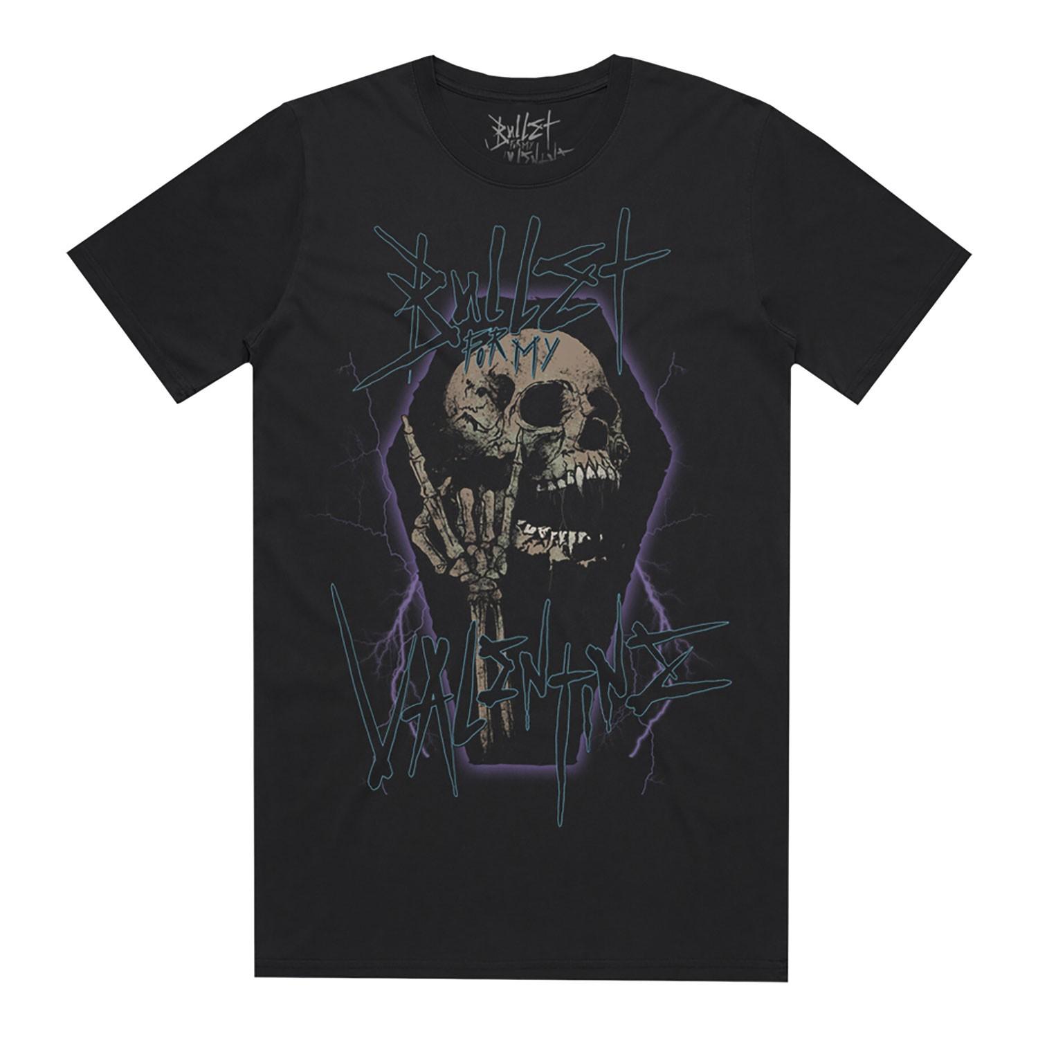 Men s Bullet For My Valentine Thrash Skull T-shirt Small Black M