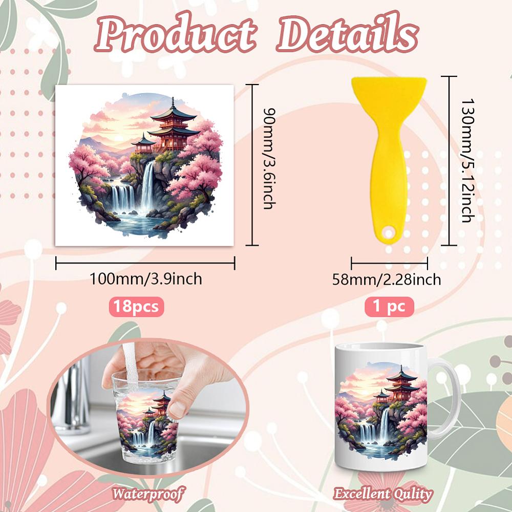18Pcs Plastic Silhouette Paper for Lighting Decoration Paper Cut Light Box Mixed Shapes 100x90mm