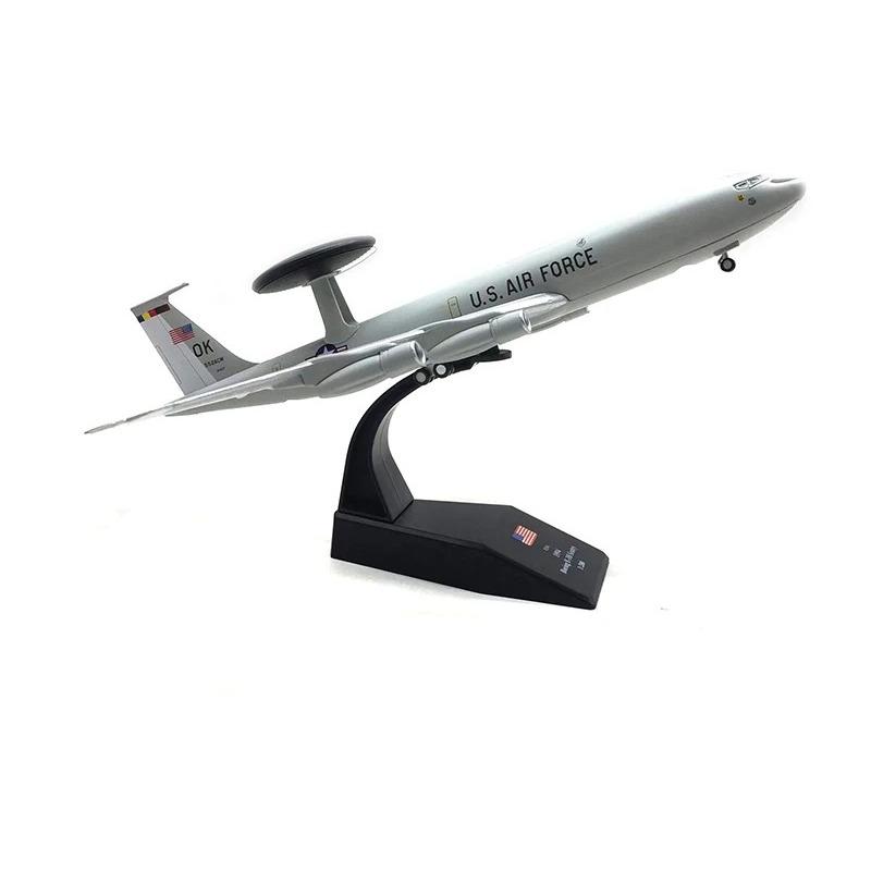 

Американский самолет ДРЛО Boeing E-3 Sentry в масштабе 1/200, модели самолетов, игрушки для взрослых и детей для демонстрации чёрный/белый