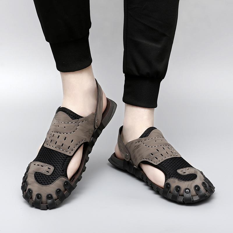 Moda Confortável respirável e moderno Verão Lazer Sapatos Masculinos slip on Alta Qualidade Macio Casuais Sandálias para Homens chinelos