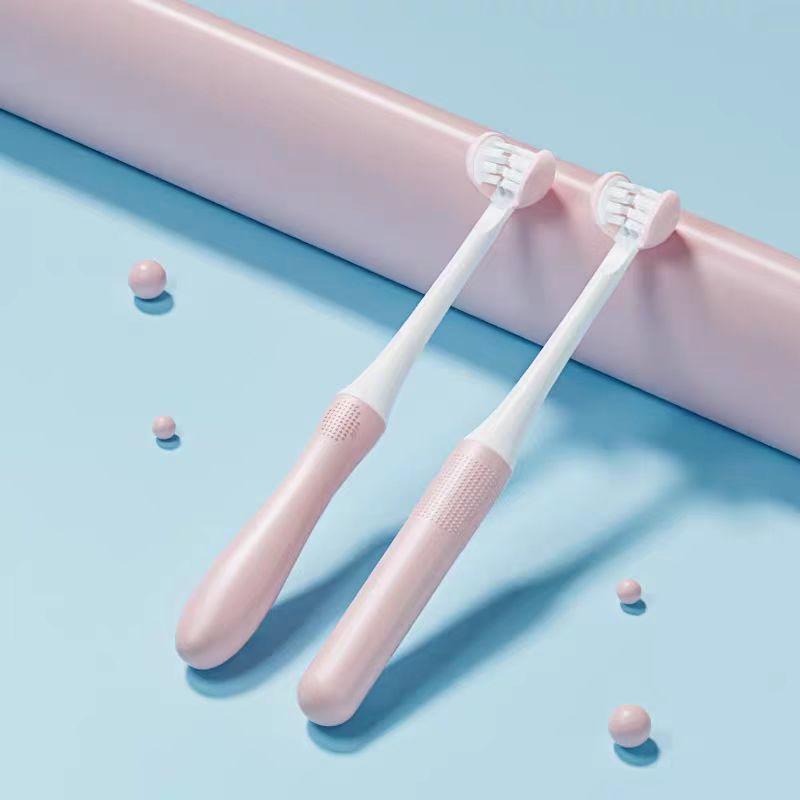 

Silicone Brush Head 3 Sides Children s Toothbrush High Quality Soft Bristles Whitening Toothbrush рожевий