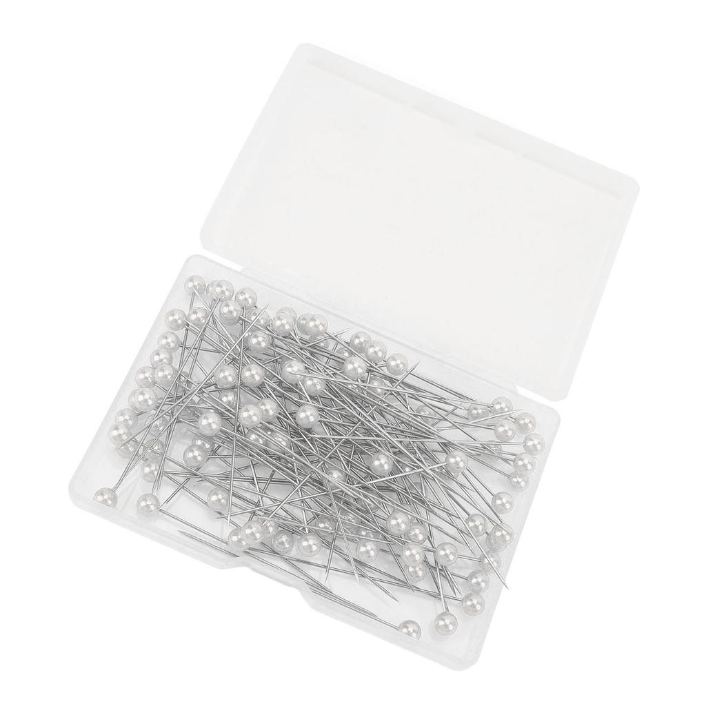 100Pcs Pearlized Head Pins Sewing Quilting Straight for Bouquets Floral Fabric